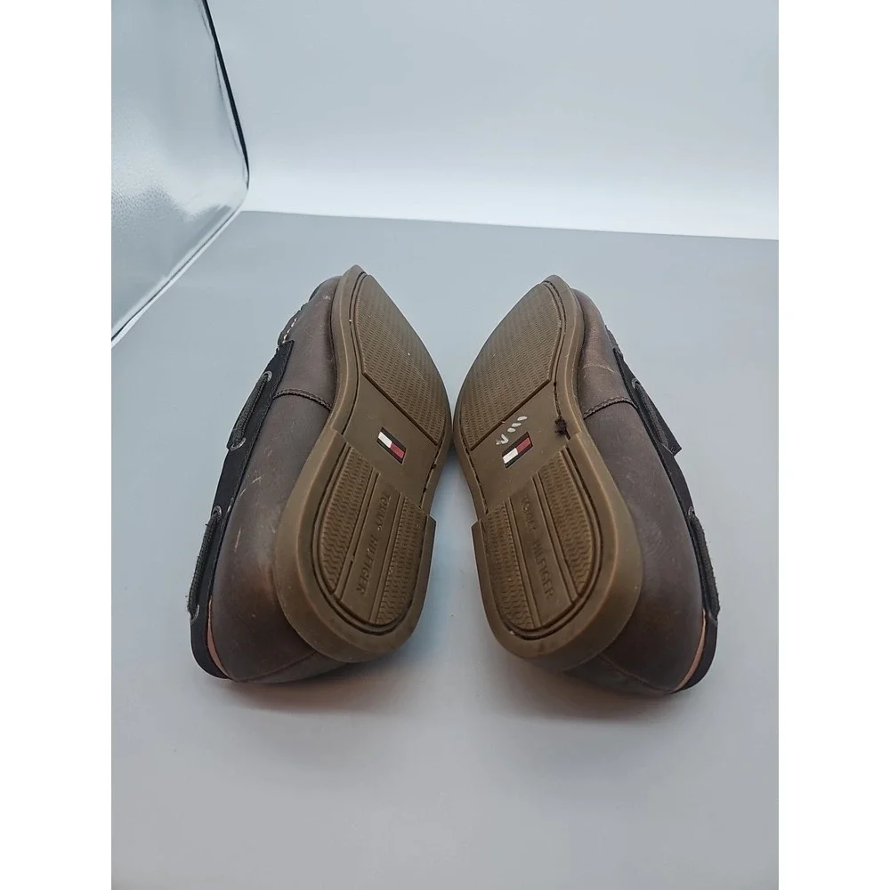 Size 11 Men's Tommy Hilfiger Brazen 2‎ Lace Up Moc Toe Brown Casual Boat Shoes